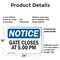 Signmission Gate Closes At 5 00 PM, 24 in W x Rectangle, Plastic OS-2PACK-NS-P-1824-L-13082 - alternate 5